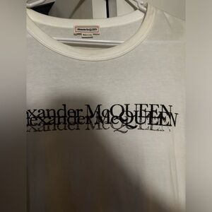 Brand new Alexander McQueen logo stamp cotton T-shirt.   Worn once- size L -